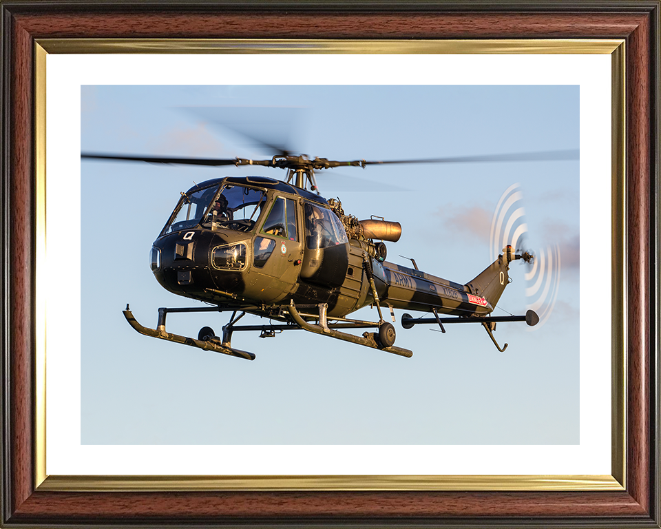 Westland Scout AH1 Helicopter in Flight 2015 Photo Print - British Army Aircraft Posters, Prints, & Visual Artwork Hampshire Prints 10 x 8 Classic Frame Yes