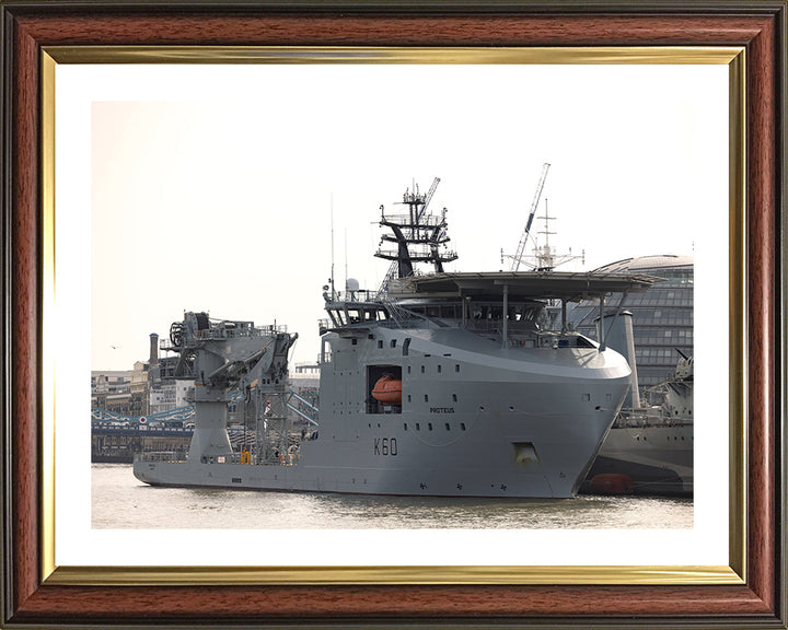 RFA Proteus (K60) Photo Print - London - Royal Fleet Auxiliary Ocean Surveillance Ship Hampshire Prints 10 x 8 Classic Frame Yes