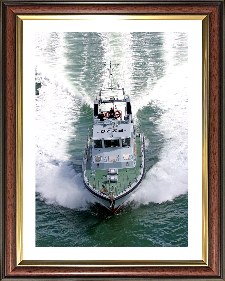 HMS Biter (P270) Photo Print - Bow View 2017 - Royal Navy Archer Class P2000 Patrol Vessel Posters, Prints, & Visual Artwork Hampshire Prints 10 x 8 Classic Frame Yes