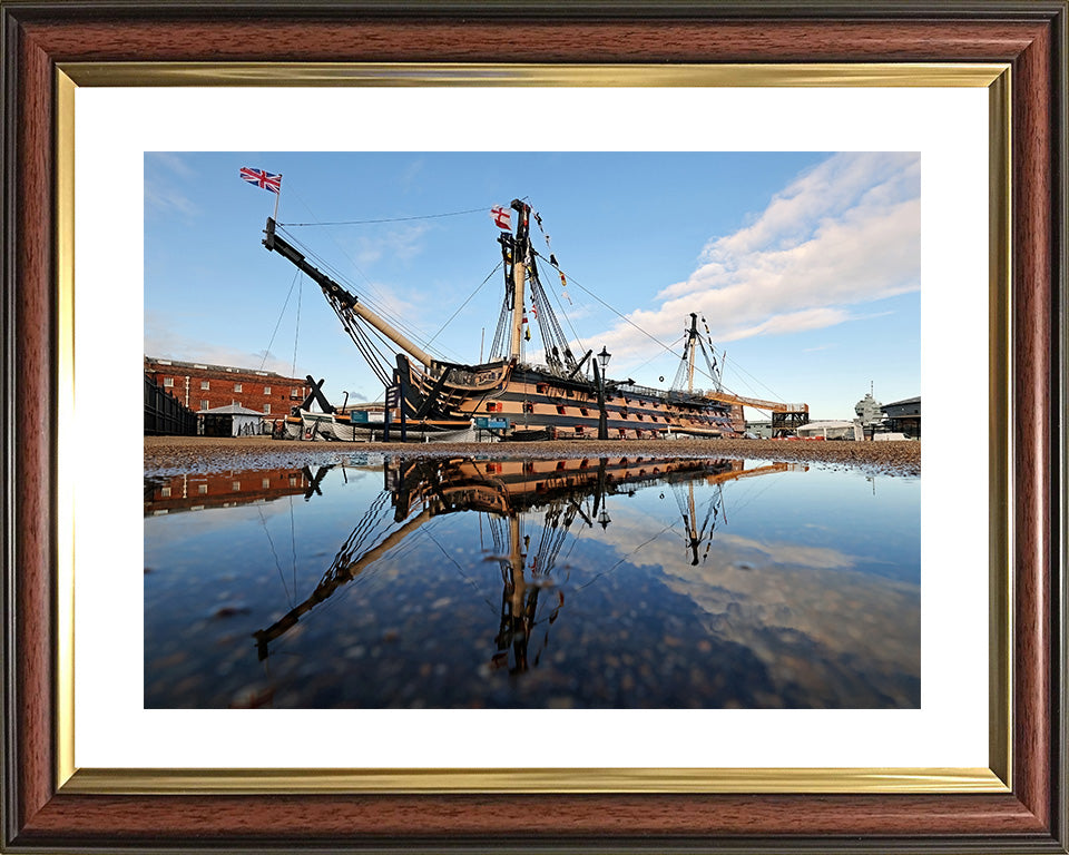 HMS Victory Royal Navy flagship Photo Print or Framed Print - Hampshire Prints