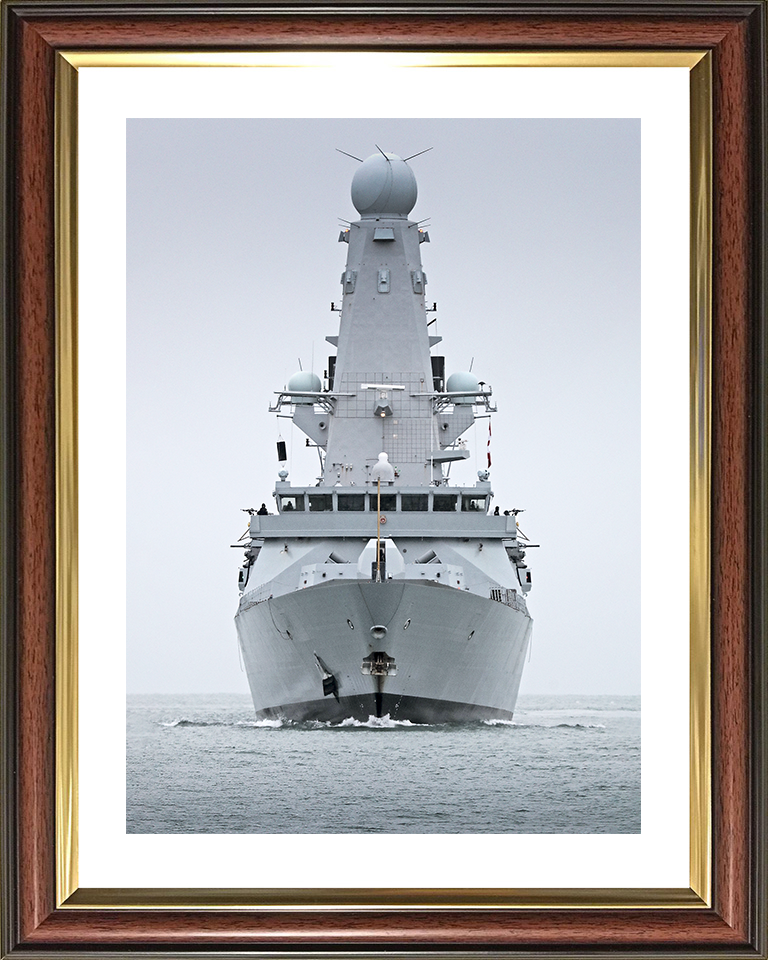 HMS Duncan (D37) Royal Navy Type 45 Destroyer Bow View Photo Print Wall Art Decor Posters, Prints, & Visual Artwork Hampshire Prints 10 x 8 Classic Frame Yes