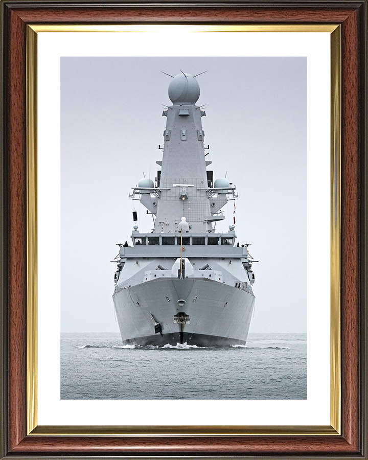 HMS Duncan (D37) Royal Navy Type 45 Destroyer Bow View Photo Print Wall Art Decor Posters, Prints, & Visual Artwork Hampshire Prints 10 x 8 Classic Frame Yes