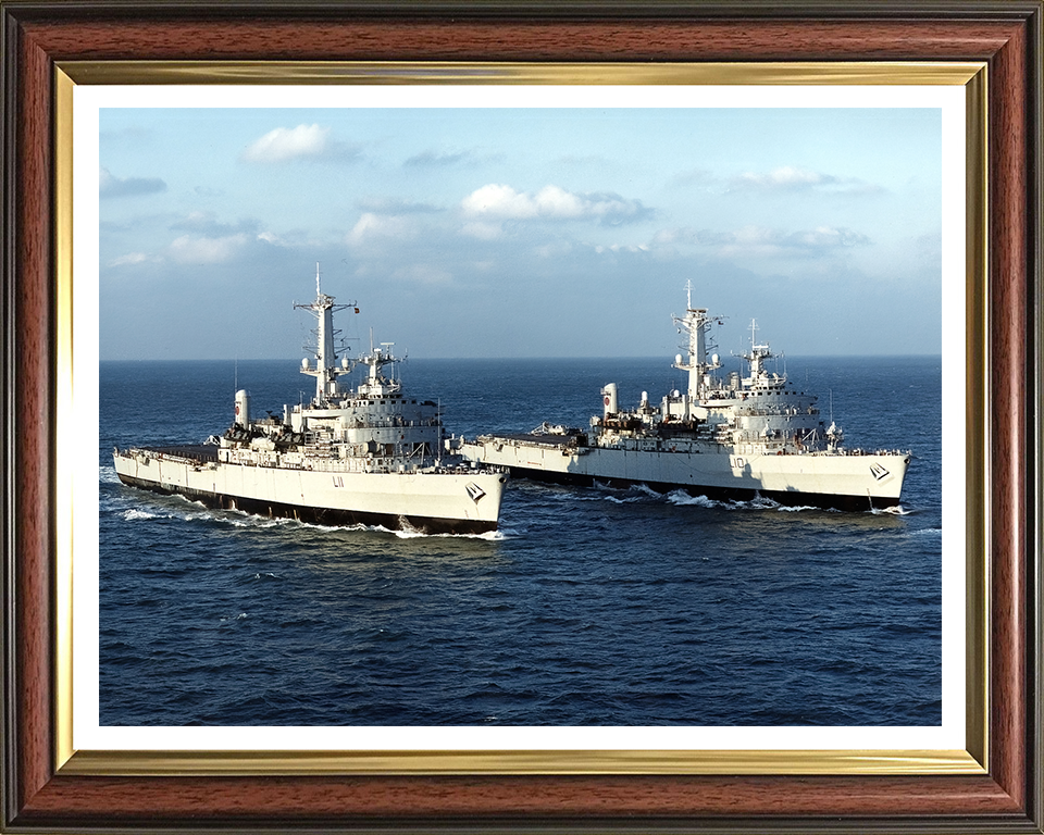 HMS Fearless L10 HMS Intrepid L11 Photo Print - Royal Navy Landing Platform Dock Hampshire Prints 10 x 8 Classic Frame Yes