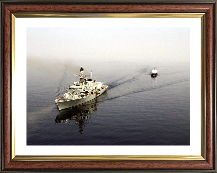 HMS Portland (F79) Photo Print - At Sea 2002 - Royal Navy Type 23 Frigate Hampshire Prints 10 x 8 Classic Frame Yes