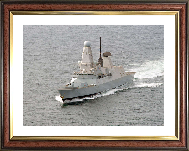 HMS Diamond (D34) Royal Navy Type 45 Destroyer Arabian Sea Photo Print Wall Art Decor Posters, Prints, & Visual Artwork Hampshire Prints 10 x 8 Classic Frame Yes