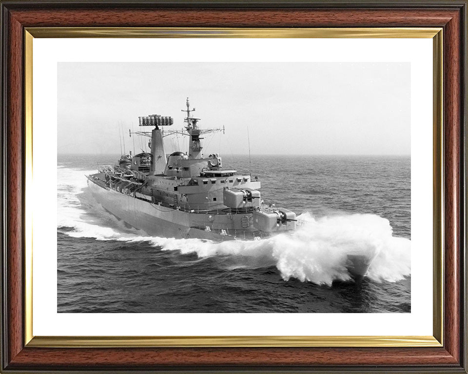 HMS London (D16) Photo Print - At Sea - Royal Navy County Class Destroyer Hampshire Prints 10 x 8 Classic Frame Yes