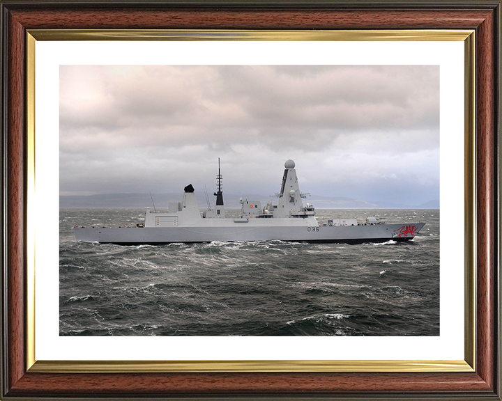HMS Dragon (D35) Photo Print - During Sea Trials - Royal Navy Type 45 Destroyer Hampshire Prints 10 x 8 Classic Frame Yes