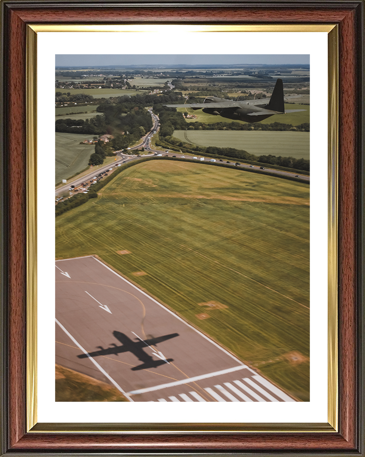 RAF Hercules C-130J Taking off Photo Print - Royal Air Force Aircraft Hampshire Prints 10 x 8 Classic Frame Yes