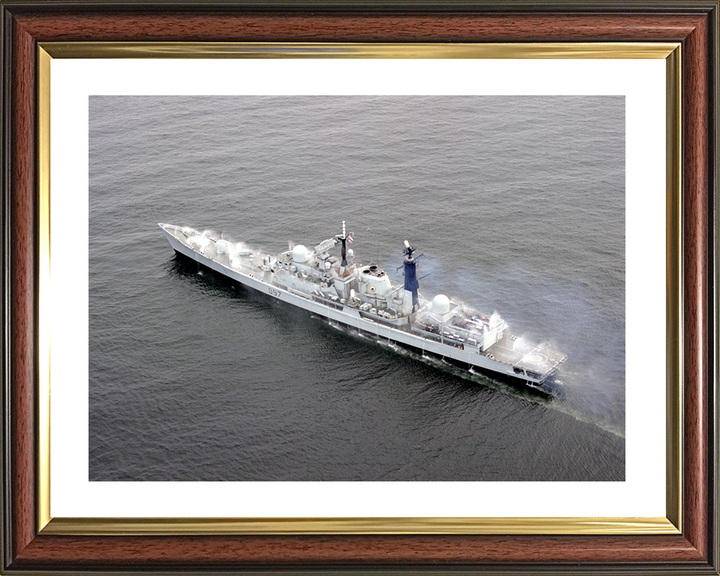 HMS Edinburgh (D97) Royal Navy Type 42 Destroyer Pre Wetting Photo Print Wall Art Decor Posters, Prints, & Visual Artwork Hampshire Prints 10 x 8 Classic Frame Yes