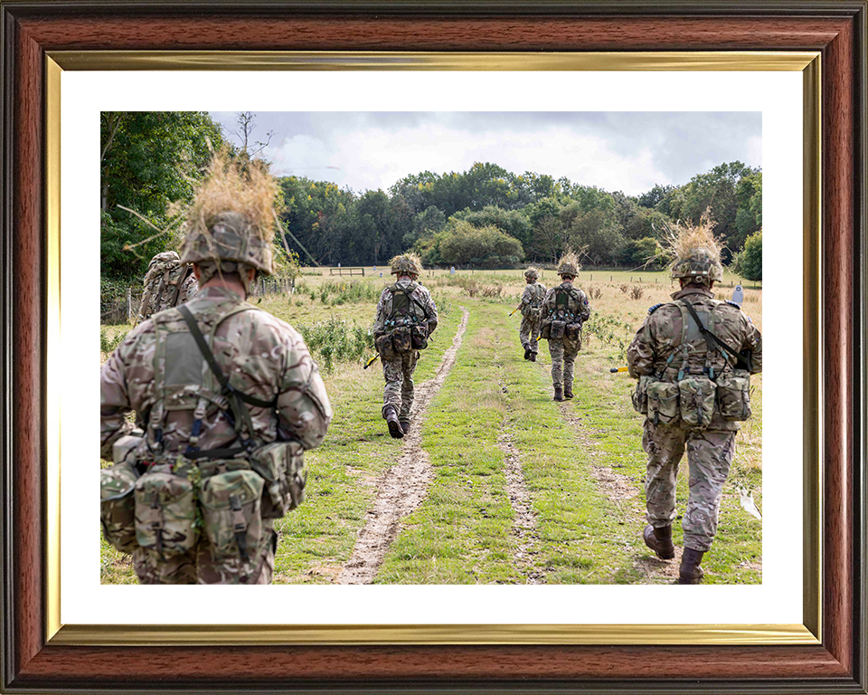 RAF Regiment Patrolling Photo Print - Royal Air Force Hampshire Prints 10 x 8 Classic Frame Yes