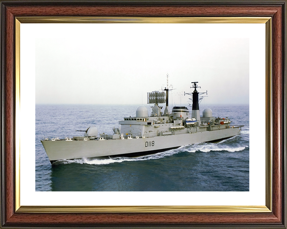 HMS Coventry (D118) Royal Navy Type 42 Destroyer At Sea Photo Print Wall Art Decor Posters, Prints, & Visual Artwork Hampshire Prints 10 x 8 Classic Frame Yes