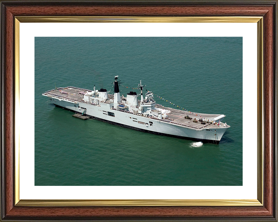 HMS Invincible (R05) Photo Print - Trafalgar 200 - Royal Navy Invincible Class Aircraft Carrier Hampshire Prints 10 x 8 Classic Frame Yes
