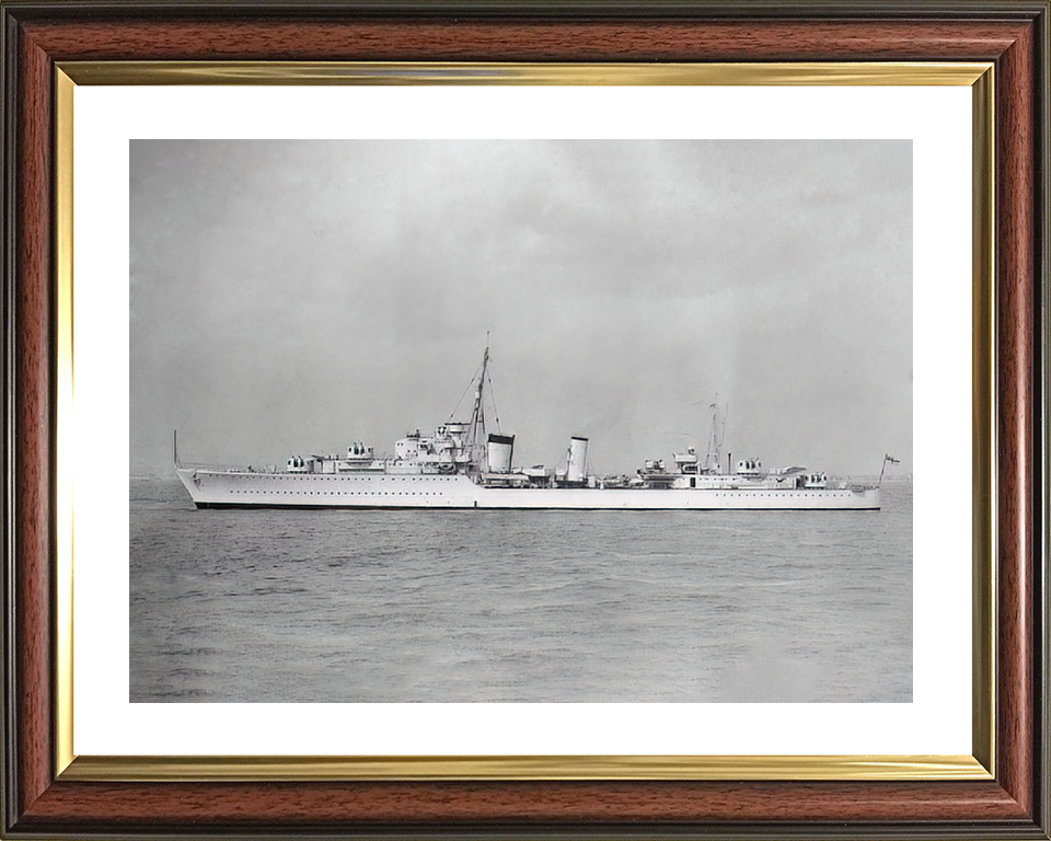 HMS Afridi (F07) Royal Navy Tribal Class Destroyer Photo Print Warship Wall Art Posters, Prints, & Visual Artwork Hampshire Prints 10 x 8 Classic Frame Yes