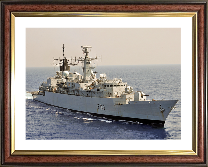 HMS Cumberland (F85) Royal Navy Type 22 Frigate Starboard Side Photo Print Wall Art Decor Posters, Prints, & Visual Artwork Hampshire Prints 10 x 8 Classic Frame Yes