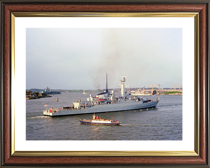 HMS Arrow (F173) Royal Navy Type 21 Frigate Entering Harbour Photo Print Wall Art Decor Posters, Prints, & Visual Artwork Hampshire Prints 10 x 8 Classic Frame Yes