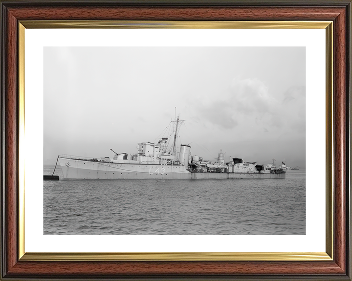 HMS Blackmore (L43) Royal Navy Hunt Class Destroyer At A Buoy Photo Print Wall Art Decor Posters, Prints, & Visual Artwork Hampshire Prints 10 x 8 Classic Frame Yes