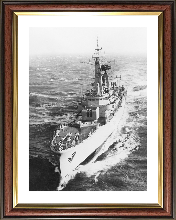 HMS Diomede (F16) Royal Navy Leander Class Frigate High Port Bow View Photo Print Wall Art Decor Posters, Prints, & Visual Artwork Hampshire Prints 10 x 8 Classic Frame Yes