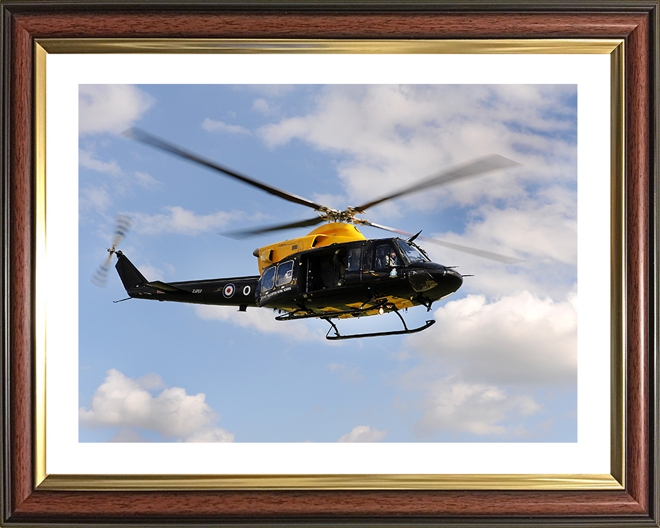 Army Air Corp Griffin Helicopter in Flight Photo Print - British Army Hampshire Prints 10 x 8 Classic Frame Yes