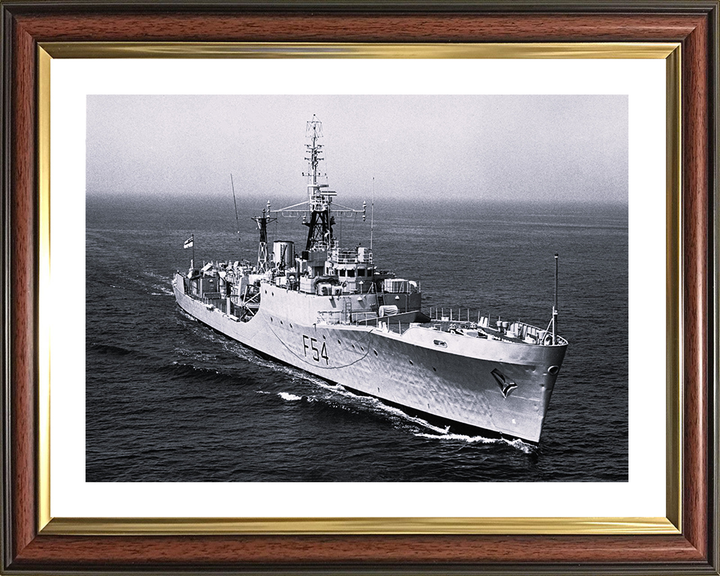 HMS Hardy (F54) Photo Print - At Sea 1967 - Royal Navy Blackwood Class Frigate Hampshire Prints 10 x 8 Classic Frame Yes
