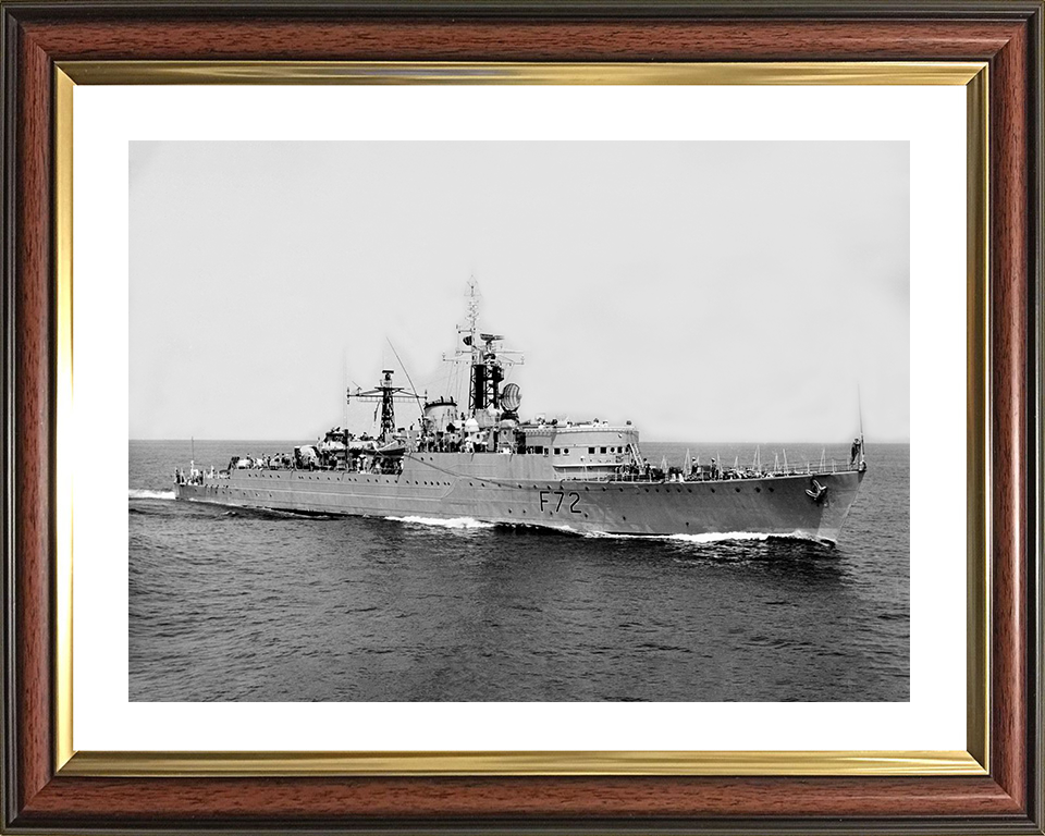 HMS Wizard (F72) - At Sea 1963 - Royal Navy W Class Destroyer Photo Print Wall Art Naval Decor UK Posters, Prints, & Visual Artwork Hampshire Prints 10 x 8 Classic Frame Yes