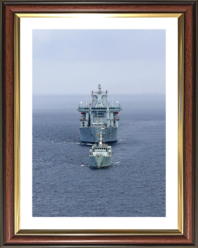 RFA Wave Knight (A389) Photo Print - Bow View at Sea - Royal Fleet Auxiliary Wave Class Tanker Hampshire Prints 10 x 8 Classic Frame Yes