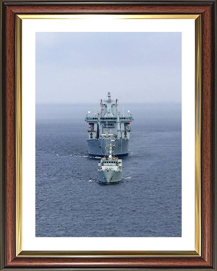 RFA Wave Knight (A389) Photo Print - Bow View at Sea - Royal Fleet Auxiliary Wave Class Tanker Hampshire Prints 10 x 8 Classic Frame Yes