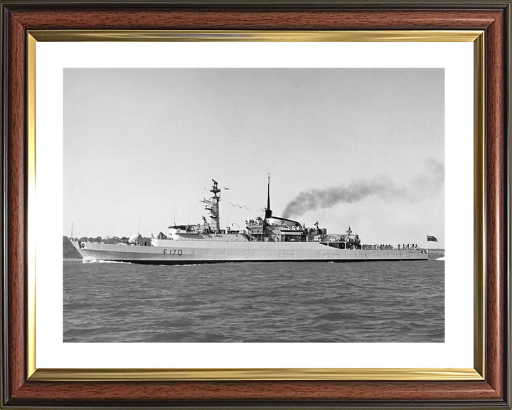 HMS Antelope (F170) Royal Navy Type 21 Frigate Port Side View Photo Print Wall Art Decor Posters, Prints, & Visual Artwork Hampshire Prints 10 x 8 Classic Frame Yes