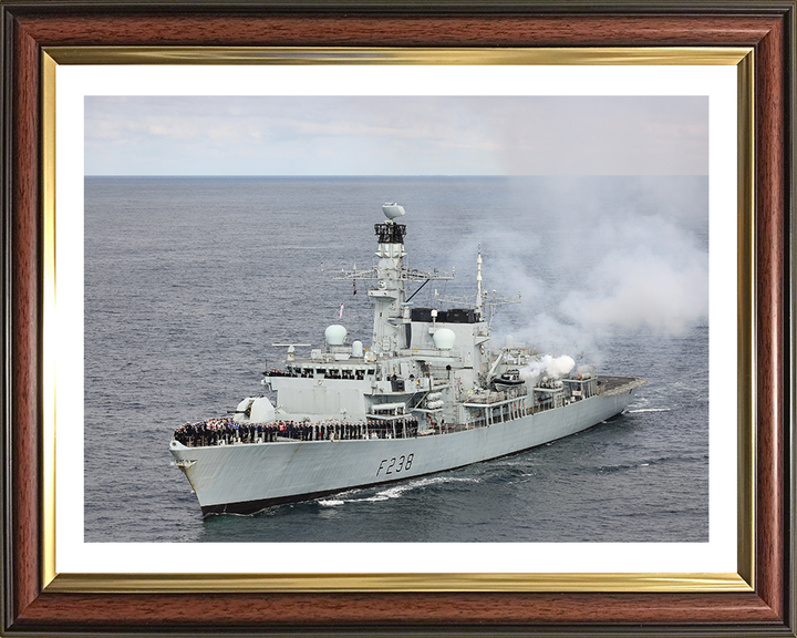 HMS Northumberland (F238) Photo Print - Entering Port - Royal Navy Type 23 Frigate Hampshire Prints 10 x 8 Classic Frame Yes