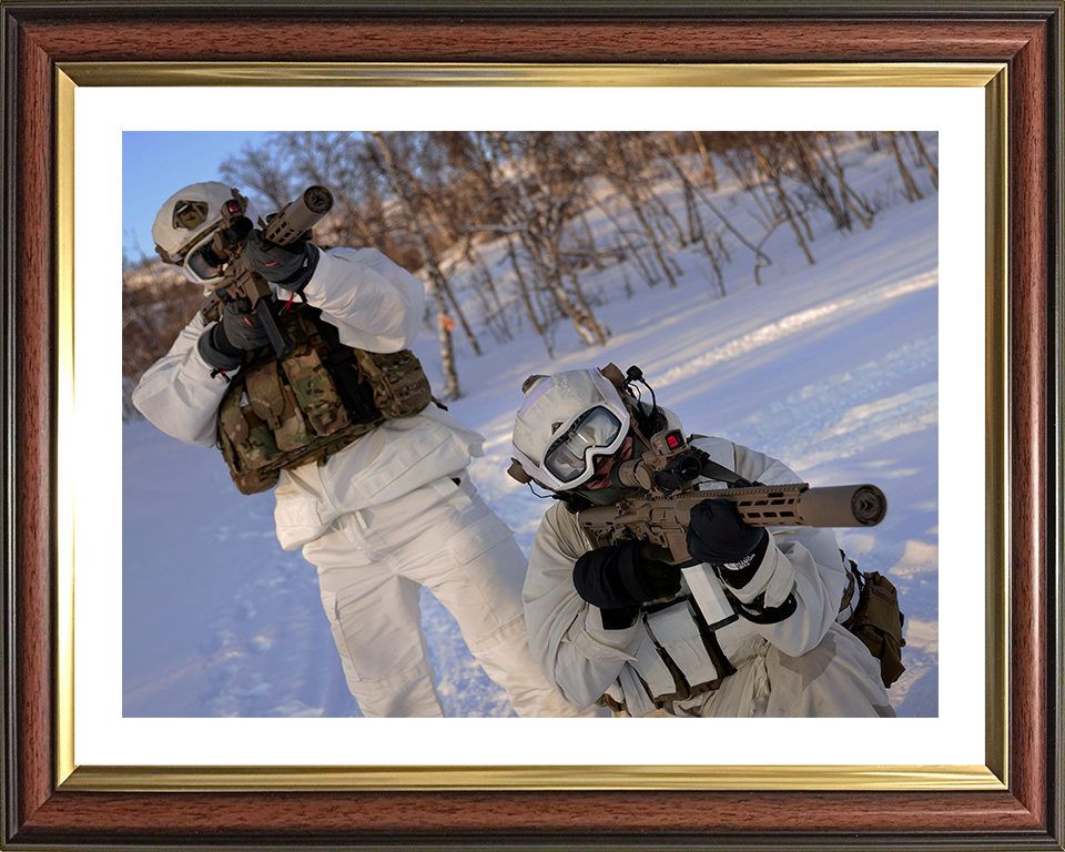 Royal Marine Commandos SRS in Norway Photo Print Hampshire Prints 10 x 8 Classic Frame Yes
