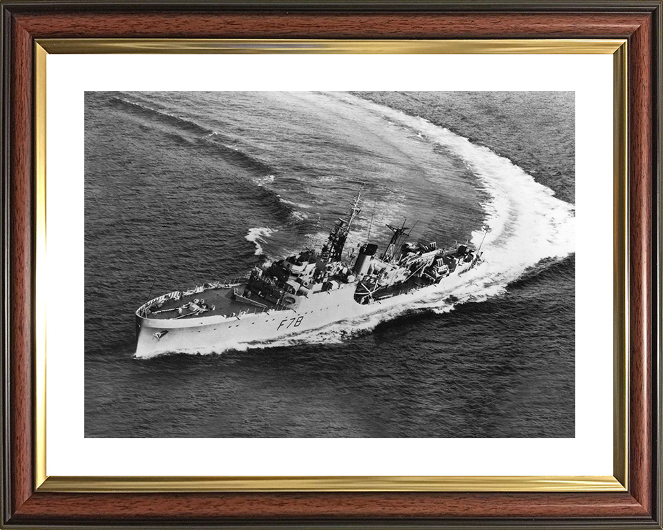 HMS Blackwood (F78) Photo Print - At Sea - Royal Navy Blackwood Class Frigate Posters, Prints, & Visual Artwork Hampshire Prints 10 x 8 Classic Frame Yes