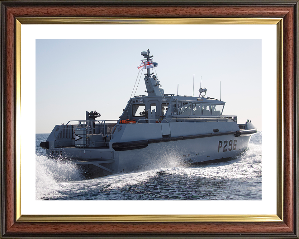 HMS Dagger (P296) Photo Print - At Sea - Royal Navy Cutlass Class Patrol Vessel Hampshire Prints 10 x 8 Classic Frame Yes