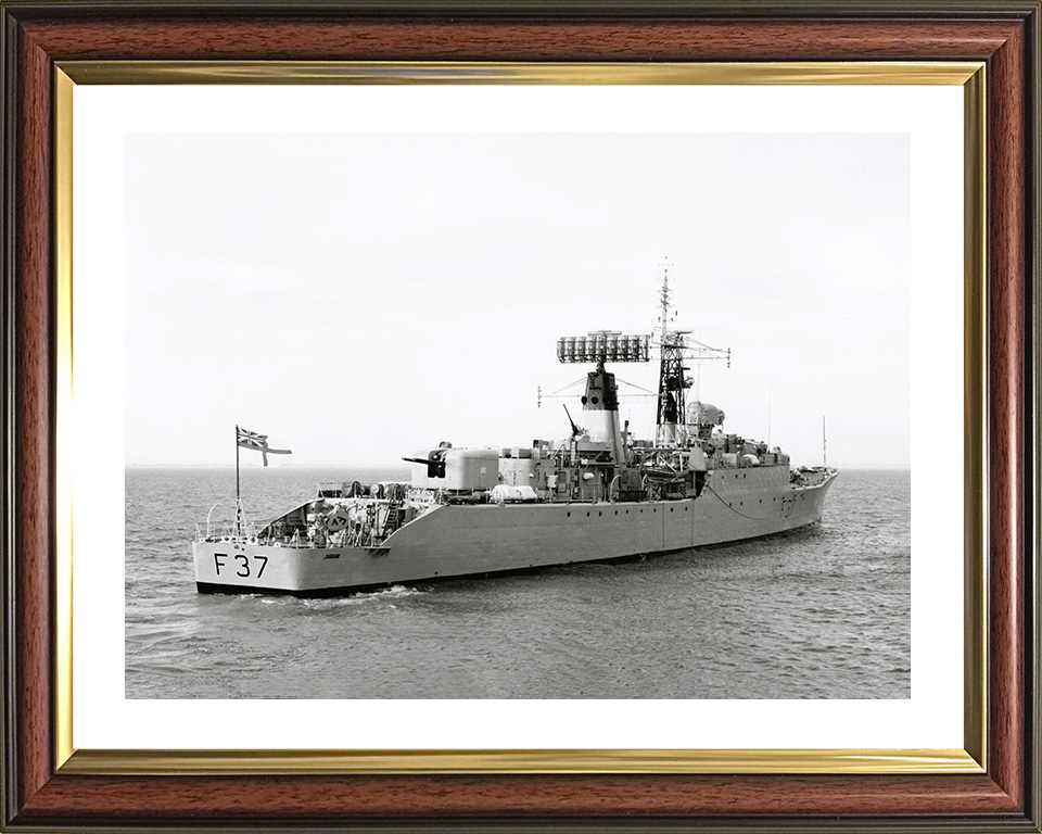 HMS Jaguar (F37) - At Sea 1967 - Royal Navy Leopard Class Frigate Photo Print Wall Art Naval Decor UK Posters, Prints, & Visual Artwork Hampshire Prints 10 x 8 Classic Frame Yes