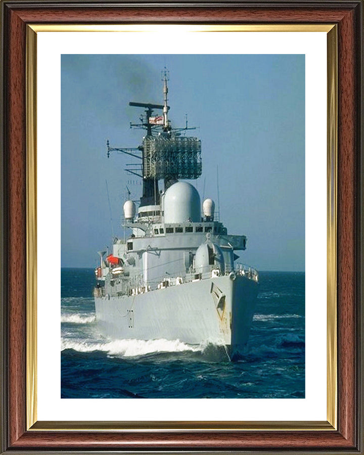 HMS Newcastle (D87) Photo Print - Underway - Royal Navy Type 42 Destroyer Hampshire Prints 10 x 8 Classic Frame Yes