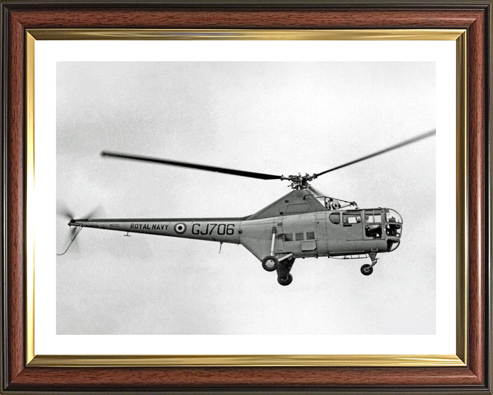 Westland WS-51 Dragonfly Helicopter 1955 Photo Print - Royal Navy Aircraft Hampshire Prints 10 x 8 Classic Frame Yes