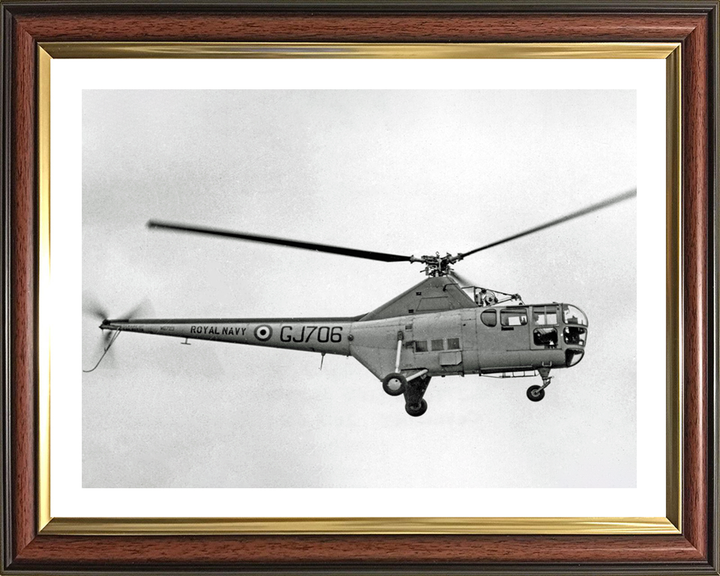Westland WS-51 Dragonfly Helicopter 1955 Photo Print - Royal Navy Aircraft Hampshire Prints 10 x 8 Classic Frame Yes