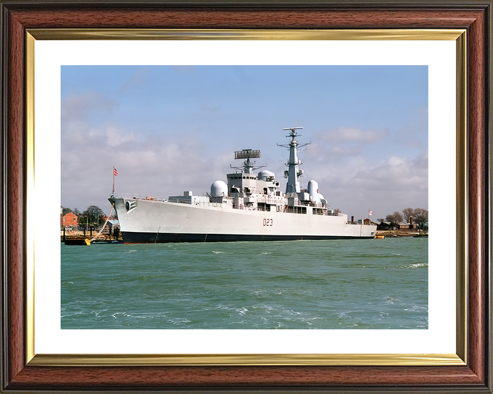 HMS Bristol (D23) Royal Navy Type 82 Destroyer At Whale Island Photo Print Wall Art Decor Posters, Prints, & Visual Artwork Hampshire Prints 10 x 8 Classic Frame Yes
