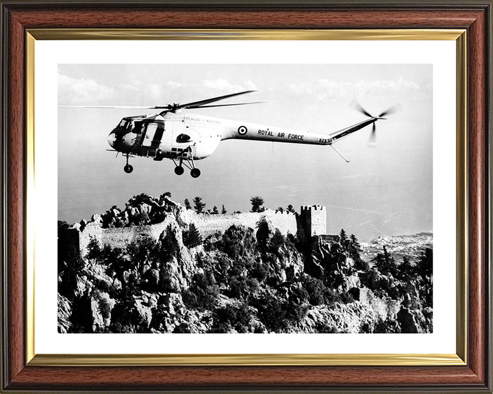 RAF Sycamore helicopter 103 Sqn 1961 Photo Print - Royal Air Force Aircraft Hampshire Prints 10 x 8 Classic Frame Yes