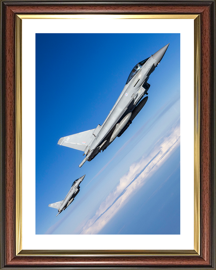 RAF Typhoon Jets In Flight Over Nevada 2026 Royal Air Force Aircraft Photo Print Wall Art Aviation Decor UK Posters, Prints, & Visual Artwork Hampshire Prints 10 x 8 Classic Frame Yes
