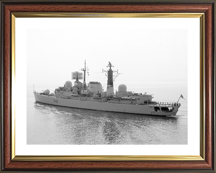 HMS Coventry (D118) Royal Navy Type 42 Destroyer Black and White Photo Print Wall Art Decor Posters, Prints, & Visual Artwork Hampshire Prints 10 x 8 Classic Frame Yes