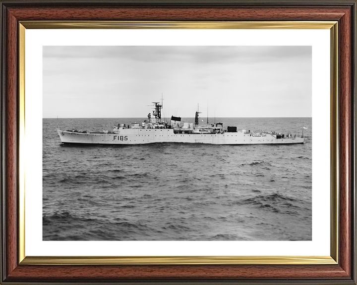 HMS Relentless (F185) Photo Print - At Sea 1950 - Royal Navy Type 15 Frigate Hampshire Prints 10 x 8 Classic Frame Yes