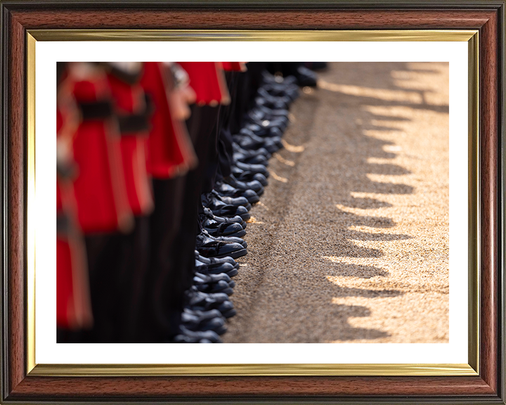 Welsh Guards Boots on Parade in London Photo Print - British Army Hampshire Prints 10 x 8 Classic Frame Yes