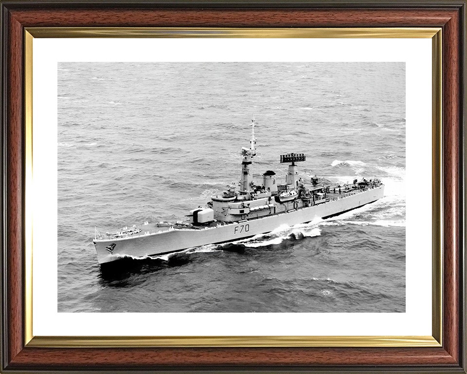 HMS Apollo (F70) Royal Navy Leander Class Frigate Underway Port View Photo Print Wall Art Decor Posters, Prints, & Visual Artwork Hampshire Prints 10 x 8 Classic Frame Yes