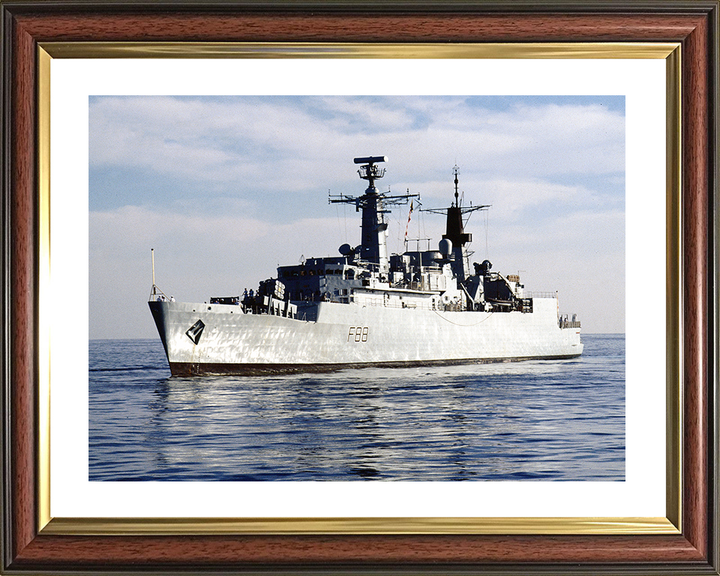 HMS Broadsword (F88) Royal Navy Type 22 Frigate Calm Sea Port Side View Photo Print Wall Art Decor Posters, Prints, & Visual Artwork Hampshire Prints 10 x 8 Classic Frame Yes