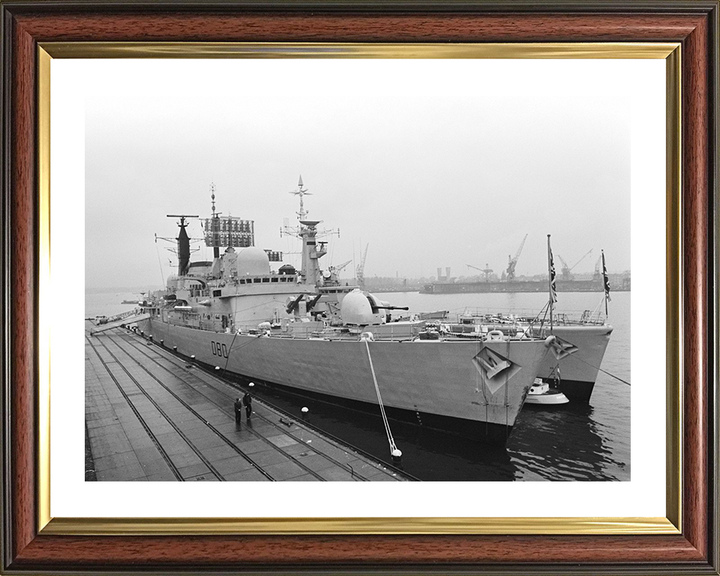HMS Sheffield (D80) Photo Print - Amsterdam 1975 - Royal Navy Type 42 Destroyer Hampshire Prints 10 x 8 Classic Frame Yes