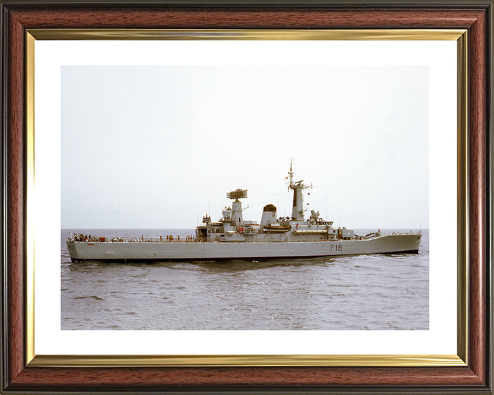 HMS Diomede (F16) Royal Navy Leander Class Frigate Starboard Beam View Photo Print Wall Art Decor Posters, Prints, & Visual Artwork Hampshire Prints 10 x 8 Classic Frame Yes