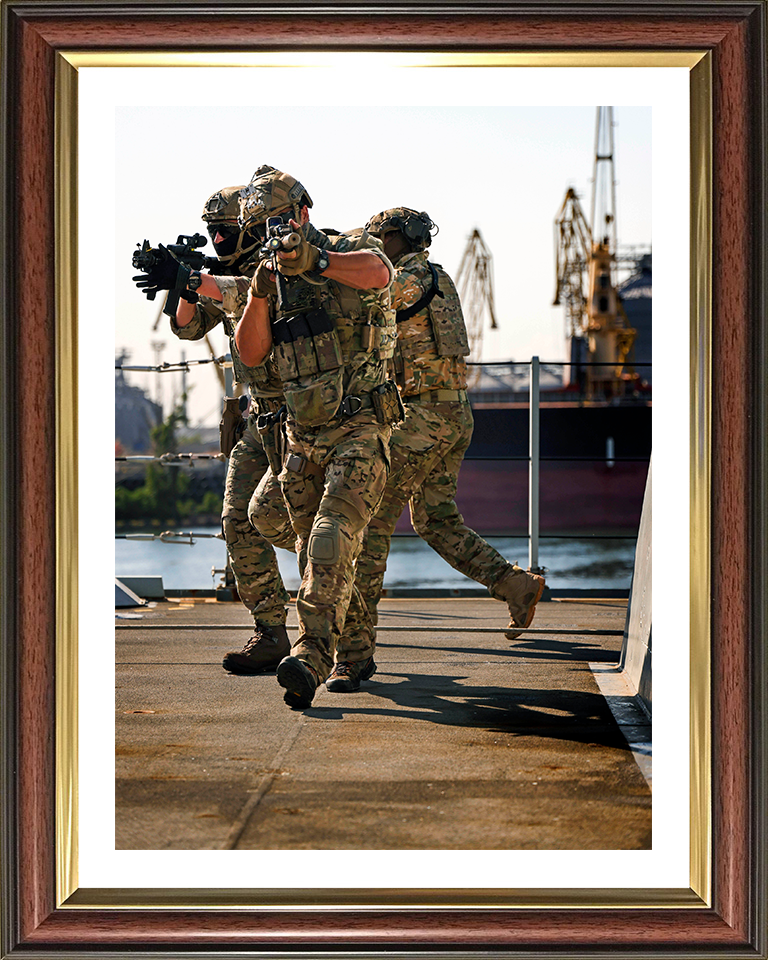 Royal Marines Commando Boarding Team Photo Print Hampshire Prints 10 x 8 Classic Frame Yes