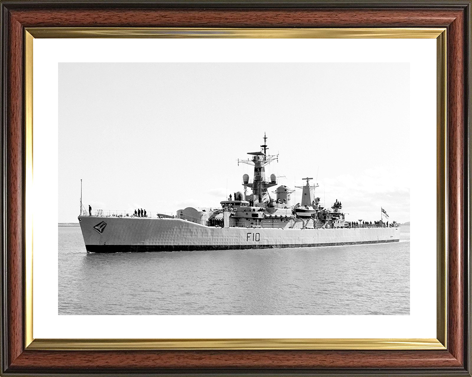 HMS Aurora (F10) Royal Navy Leander Class Frigate Entering Harbour Photo Print Wall Art Decor Posters, Prints, & Visual Artwork Hampshire Prints 10 x 8 Classic Frame Yes