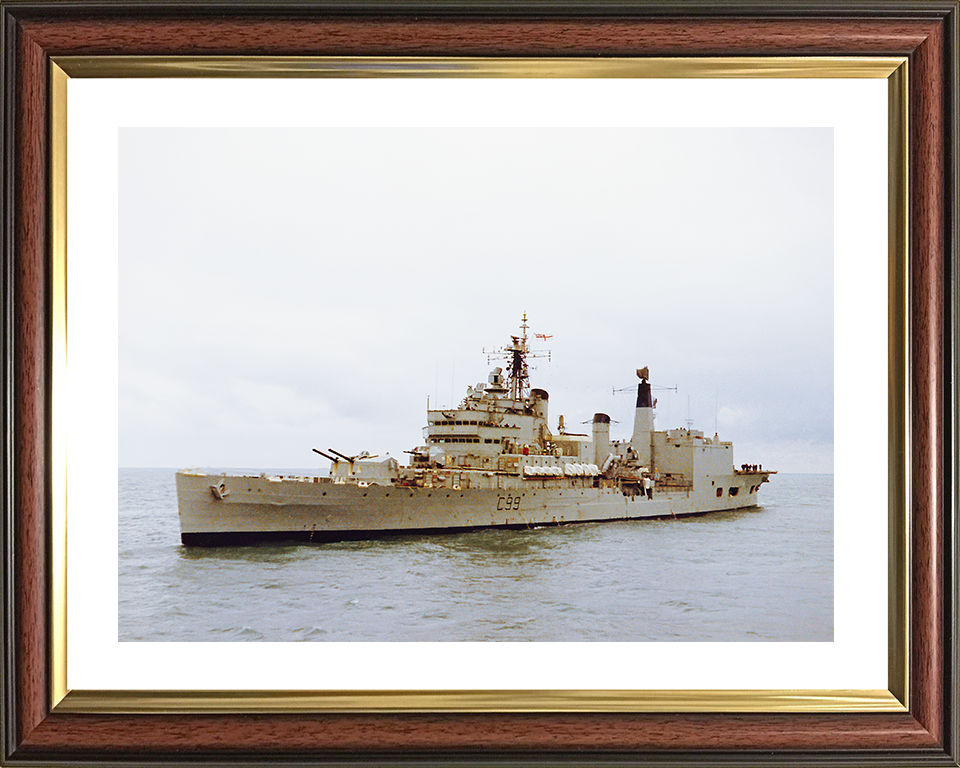 HMS Blake (C99) Royal Navy Tiger Class Light Cruiser Starboard View Photo Print Wall Art Decor Posters, Prints, & Visual Artwork Hampshire Prints 10 x 8 Classic Frame Yes