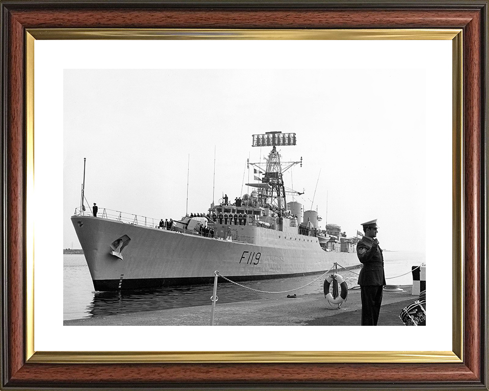 HMS Eskimo (F119) Photo Print - At Chatham 1976 - Royal Navy Tribal Class Frigate Posters, Prints, & Visual Artwork Hampshire Prints 10 x 8 Classic Frame Yes