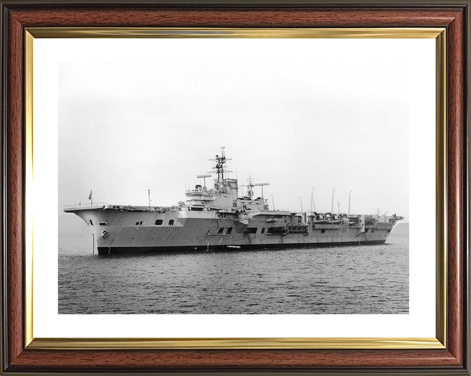 HMS Ark Royal (R09) Royal Navy Audacious Class Aircraft Carrier Low Port Side View Photo Print Wall Art Decor Posters, Prints, & Visual Artwork Hampshire Prints 10 x 8 Classic Frame Yes